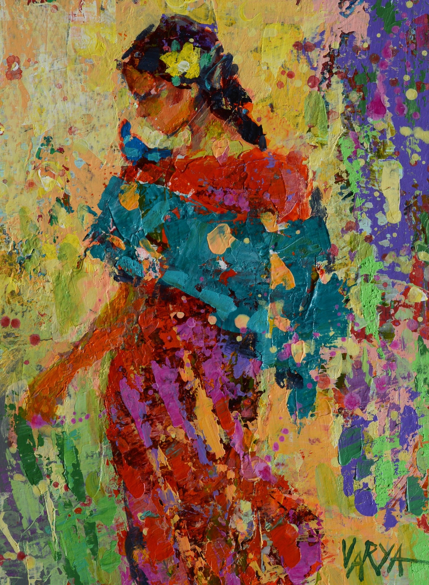 abstract painting of women figures