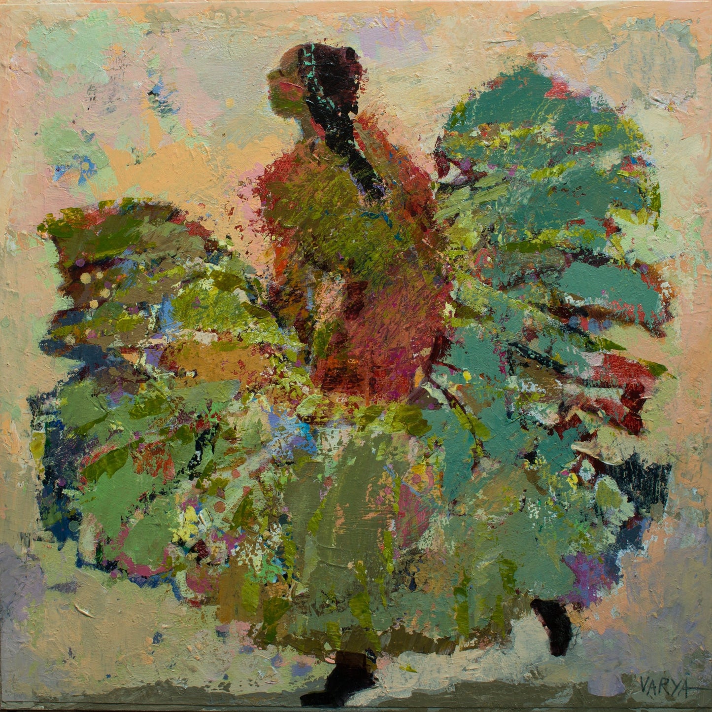 abstract figurative painting of woman