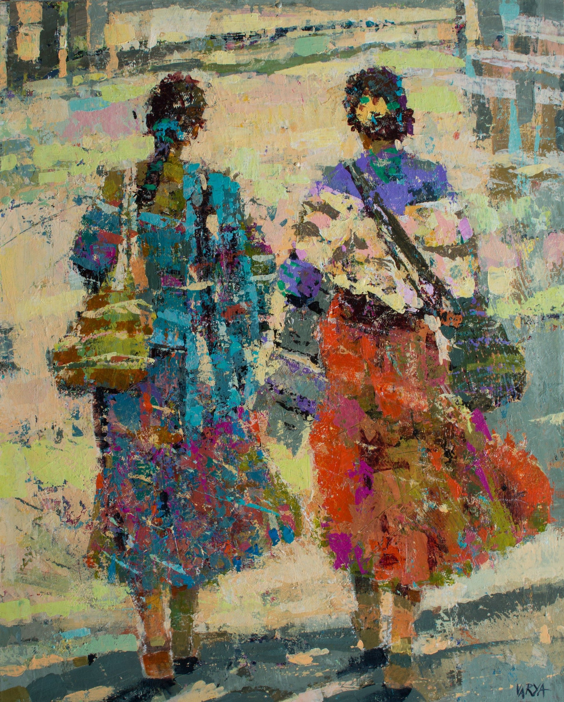 Impressionist painting of women